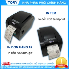 Máy in mã vạch, tem nhãn, decal, hàng chính hãng Xprinter XP-350B khổ 80mm (kết nối USB)
