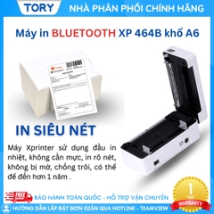 Xprinter XP-D464B (USB+Bluetooth) Máy in đơn hàng, tem nhãn. In không dây, in qua điện thoại. Máy in đơn hàng, in tem nhãn, in vận đơn TMĐT khổ 110mm