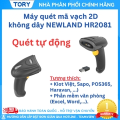 MÁY QUÉT TỰ ĐỘNG ĐA TIA KHÔNG DÂY NEWLAND HR2081 BLUETOOTH, QUÉT CCCD SIÊU NHẠY, QUÉT 2D, KÈM CHÂN ĐẾ [HÀNG CHÍNH HÃNG]