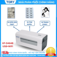 Xprinter XP-D464B (USB+Wifi) Máy in đơn hàng, tem nhãn. In không dây, in qua điện thoại. Máy in đơn hàng, in tem nhãn, in vận đơn TMĐT khổ 110mm