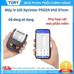 Máy in nhiệt, in bill hàng chính hãng Xprinter XP-P502A mini cầm tay, khổ 57mm (USB+ Bluetooth)