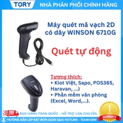 Máy quét mã vạch cầm tay 1D, 2D, QRCode, CCCD Winson WNI-6710G (kết nối USB)