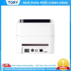 Máy in mã vạch, tem nhãn, decal, hàng chính hãng Xprinter XP-420B khổ 110mm (kết nối USB + LAN)