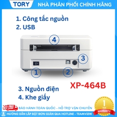 Xprinter XP-D464B (USB+Bluetooth) Máy in đơn hàng, tem nhãn. In không dây, in qua điện thoại. Máy in đơn hàng, in tem nhãn, in vận đơn TMĐT khổ 110mm