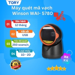 Máy quét mã vạch, đọc mã đơn đa tia Winson WAI- 5780. Máy quét tự động để bàn cho cửa hàng quần áo, siêu thị