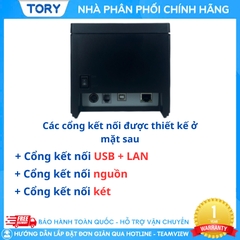 Máy in nhiệt, in bill hàng chính hãng Xprinter XP-Q807K khổ 80mm, in điện thoại (kết nối USB + LAN)