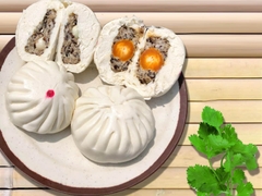 Máy làm bánh bao 2 phễu (2 nhân)