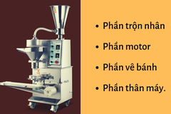 Máy làm bánh bao 2 phễu (2 nhân)