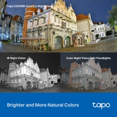 Camera Tapo C325WB 4M Ngoài Trời Cố Định , Color Pro