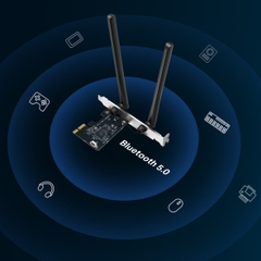 [AC1200] Card Mạng PCIE Wifi Mercusys MA30E Trang Bị Bluetooth 5.0, Wifi Băng Tần Kép AC1200