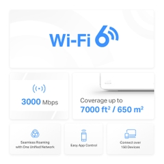 [AX3000] HALO H80X 3Packs Hệ Thống Mesh Wi-Fi 6 AX3000 Toàn Bộ Nhà