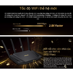 [AX3000] Thiết Bị Phát Wifi 6 Asus AX58U-V2 Chuẩn Băng Thông AX3000
