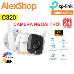 [4M] Camera Wifi Tapo C320WS TP-Link Ngoài Trời Cố Định, Có Màu Ban Đêm