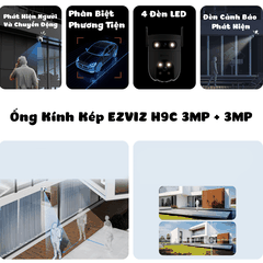 [10M] Camera Wifi Ezviz H9C [5MP+5MP] Ngoài Trời 2 Mắt, Trang Bị AI Thông Minh