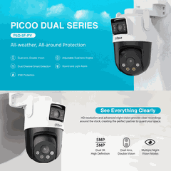[10M] Camera 2 Mắt Dahua P5D-5F-PV 10M Ngoài Trời 2 Mắt