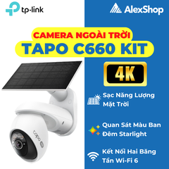 [4K] Tapo C660 KIT | Camera AI Đa Dụng Xoay, Pin 10.000mAh, Có Tắm Năng Lượng Mặt Trời