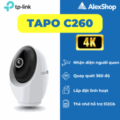 [4K] Camera AI Tapo C260 Chất Lượng 4K, Nhận Diện Khuôn Mặt, Xoay 360 Độ TP-Link