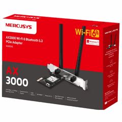 [AX3000] Card Wifi 6-Bluetooth PCIE Mercusys MA80XE Băng Thông AX3000, Bluetooth 5.3
