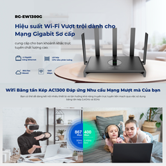 [1300M] Thiết Bị Phát Wifi Ruijie RG-EW1300G Hỗ Trợ 96 Users Đồng Thời