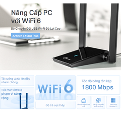 [AX1800] Thiết Bị Thu WiFi 6 TP-Link TX20U Plus, USB Wifi Có Anten Nối Dài, Đế Nam Châm Linh Động, Băng Tần Kép AX1800