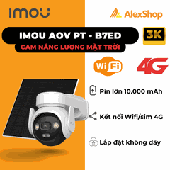 [5M-4G Kèm Solar] Camera Imou 4G Solar Phân Giải cao, Xoay 360 Độ Ngoài Trời IPC - B7ED - 5M0TEA