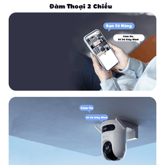 [10M] Camera Wifi Ezviz H9C [5MP+5MP] Ngoài Trời 2 Mắt, Trang Bị AI Thông Minh