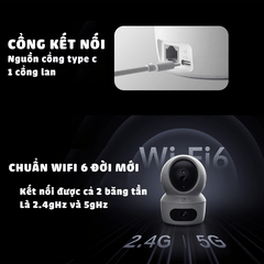 [8M] Camera Wifi Ezviz H7C Trong Nhà 2 Mắt Trang Bị AI Thông Minh [44WF,W2]
