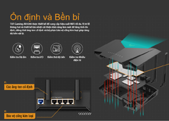 Router Wifi 6 Asus TUF Gaming AX4200 – Chuẩn AX, Gaming Mượt, Phủ Sóng Mạnh