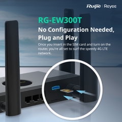 [300M] Thiết Bị Phát Wifi Bằng Sim 4G Ruijie Reyee RG-EW300T, Trang Bị 3 Cổng
