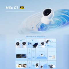 [4K] Camera Wifi Ezviz H6C 4K G1, Trong Nhà Xoay 360 Độ, AI Ảnh Siêu Nét, Chóng Ngược Sáng
