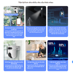 [10M] Camera Wifi Ezviz H9C [5MP+5MP] Ngoài Trời 2 Mắt, Trang Bị AI Thông Minh