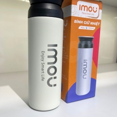 Bình Nước Giữ Nhiệt Imou – Trắng Tinh Tế | Giữ Nhiệt Lâu – Nhẹ Gọn – Thương Hiệu Rõ Nét