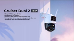 [10M] Camera Wifi IMOU S7XEP Phân Giải 10MP Cruiser Dual 2 Ngoài Trời 2 Mắt, Trang Bị AI Thông Minh, Đèn Chớp Xanh Đỏ_S7XEP-10M0WED