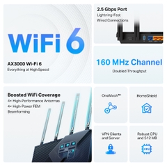 [AX3000] Router Archer AX55 Pro Wi-Fi 6 AX3000 Multi-Gigabit với Cổng 2.5G Chính hãng
