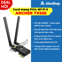 [AX3000] TP-Link Archer TX55E AX3000 BLUETOOTH 5.2 Wifi 6 PCIE