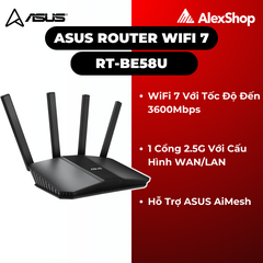 [3600M] BE58U Phát Wifi 7 Asus Thông Minh Chuyên Gaming