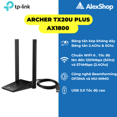 [AX1800] Thiết Bị Thu WiFi 6 TP-Link TX20U USB Wifi 6