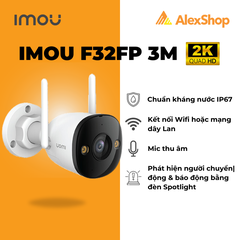 [3M] Camera Wifi Imou F32FP Cố Định Ngoài Trời, Góc Rộng, Có Màu Ban Đêm