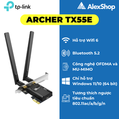 [AX3000] TP-Link Archer TX55E AX3000 BLUETOOTH 5.2 Wifi 6 PCIE