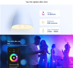 Bóng Đèn Thông Minh Imou CL1B-5-E27, 16 Triệu Màu, Dùng Wifi Điều Khiển Từ Xa Bằng App