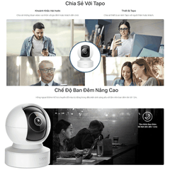 [4M] Camera Wifi Tapo C222 4M Trong Nhà, Xoay 360 Độ, AI Thông Minh, TP-Link CÓ Cổng Lan
