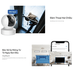 [4M] Camera Wifi Tapo C222 4M Trong Nhà, Xoay 360 Độ, AI Thông Minh, TP-Link CÓ Cổng Lan