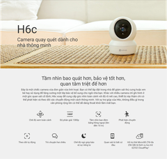 [4M] Camera Wifi Ezviz H6C 4M Trong Nhà Xoay 360 Độ, Đàm Thoại 2 Chiều
