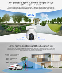 [5M] Camera Wifi EZVIZ H8 PRO Ngoài Trời Xoay 360 Độ, Trang Bị AI Thông Minh