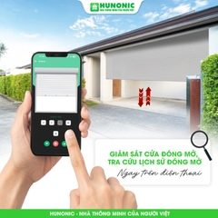 [ĐEN] Công Tắc Cửa Cuốn Thông Minh Hunonic Datic DATIC-SDOOR-T - 3 Nút Điều Khiển Từ Xa Wifi/Bluetooth, Cảnh Báo Bất Thường,Trắng