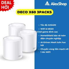 [AX5400] Bộ Phát WiFi 6 TP-Link Deco X60 Chuẩn AX5400 - Chính Hãng