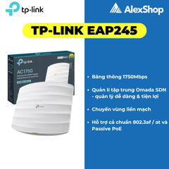 [AC1750] Access Point Wi-Fi Gắn Trần TP-Link EAP245 Gigabit AC1750 MU-MIMO