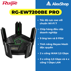 [BE7200] Ruijie RG-EW7200BE PRO | Phát Wifi 7 Quản Lí Cloud, Cổng 2.5G