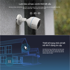 [2M] Camera Wifi Ezviz H3C 2MP Ngoài Trời Cố Định, Góc Rộng