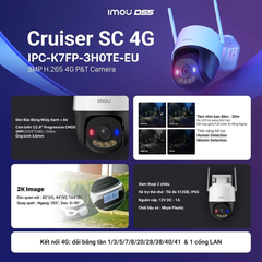 [3M] Camera 4G IMOU Cruiser SC 4G Dùng Sim Ngoài Trời Xoay 360 Độ, Đàm Thoại 2 Chiều, Màu Ban Đêm